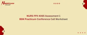 NURS FPX 4065 Assessment 1 BSN Practicum Conference Call Worksheet